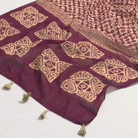 Hand Batik Printed Silk & Cotton Stoles