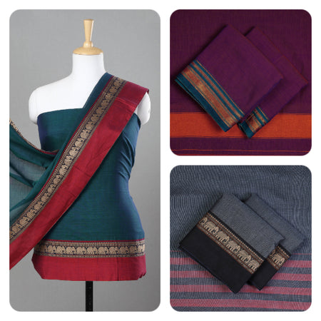 3pc Dharwad Cotton Suit Material Sets from Karnataka