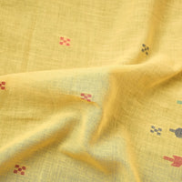 itokri jamdani fabrics. The base fabric for Jamdani is unbleached cotton yarn and the design is woven using bleached cotton yarns so that a light-and-dark effect is created.